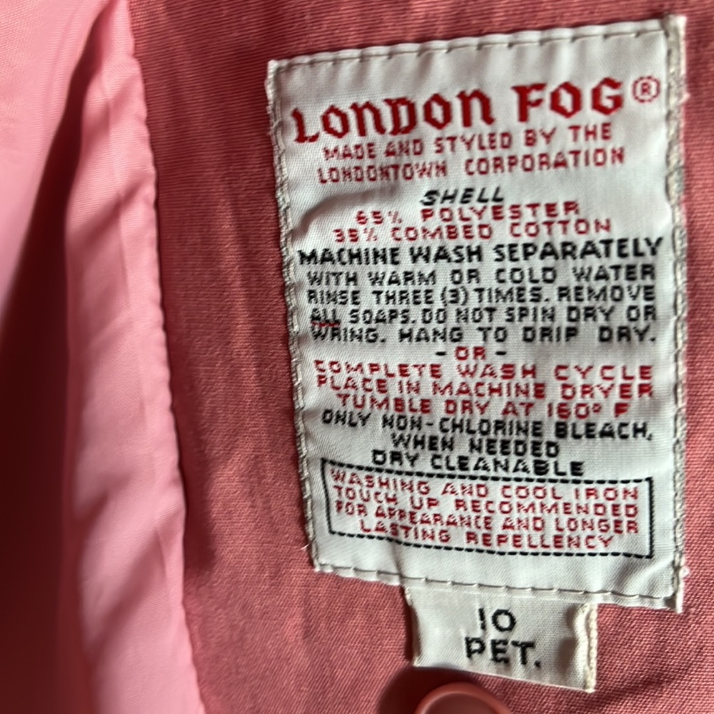London Fog Jacket sz 10P - Picture 7 of 10